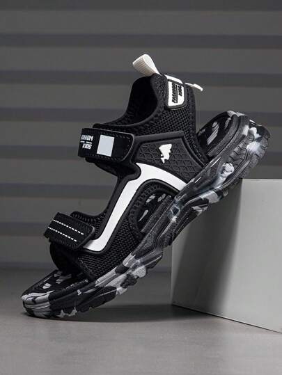 Summer New Kids Open Toe Sandals, Boys & Girls Breathable Non-Slip Soft Bottom Beach Shoes, Lightweight Athletic Sandals Suitable For School, Beach, Daily Casual, Sports