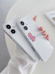 2个恐龙情侣印花透明手机壳，兼容、Galaxy等机型，适合作为生日礼物、送给男女朋友或自用。 - 彩色 - 查看 6