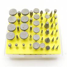 50pcs Diamond Burs Set, Diamond Coated Carving Tools, 1/8" (3mm) For Rotary Tool, Suitable For Polishing Ceramic, Glass, Jewelry, Metal, Stone