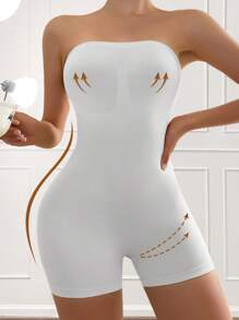 女士无缝无肩带塑身连体衣，防滑 | 告别繁琐的塑身衣 | 收腰、平腹、提臀，纤体必备