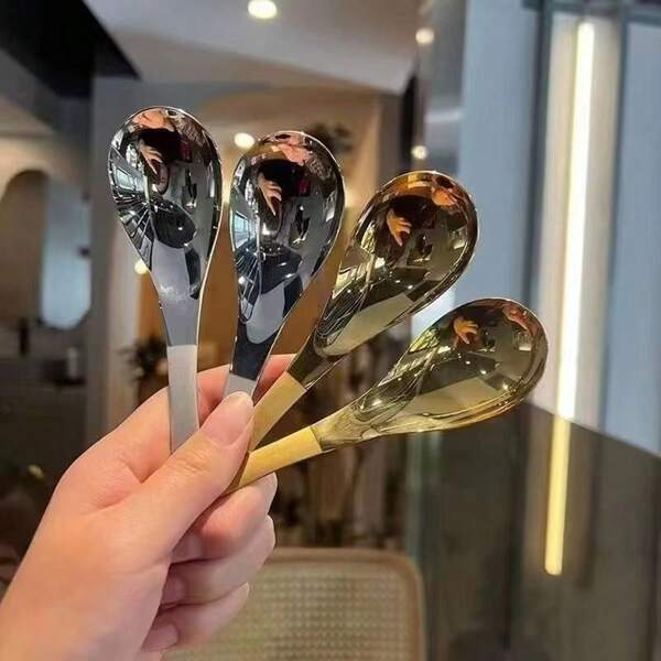 1pc/2pcs/4pcs/6pcs/8pcs/10pcs Stainless Steel Spoons, Classic Simplistic Design, Dishwasher Safe, For Teachers, Christmas, Halloween, Thanksgiving, Weddings