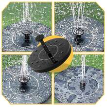 Bird Bath Fountain Pump Kit, Outdoor Solar Powered Water Pump Kit With 6 Nozzles, Fountain Solar Panel For Bird Bather, Garden Pond, Backyard Swimming Pool, Solar Pump For Outdoor Aquarium, SOLAR GARDEN FOUNTAIN FLOATING WATER PUMP WATER MESH FOR POND