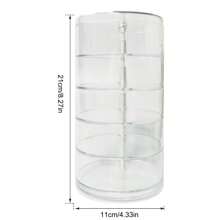 Acrylic Belt Organizer With Five Layers For Storage And Display, Featuring A Cylindrical Stackable Design. This Versatile Box Is Ideal For Organizing Accessories Such As Jewelry, Watches, And Bracelets.