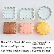 Nordic Style Lemon Flower Jam Cookie Cutter Mold Crisp Geometric Waffle Biscuit Stamp Embossers Homemade Sandwich Cookie Pastry Dessert Baking Decoration Tools - Army Green - View 14