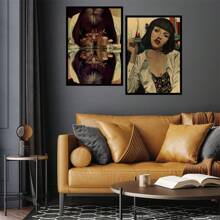 1pc Pop Wall Arts Posters Classical Movie Uma Thurman Posters Canvas Printing Home Living Room Bedroom Bar Decoration Unframed - Multicolor - View 3