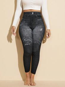 1pc Women's Seamless Tummy Control Shapewear Pants, High Elasticity Breathable Leg Slimming Shaper - Black - View 7