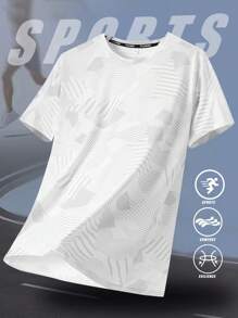 男士户外运动T恤，休闲宽松短袖T恤，适合户外活动、跑步、健身、网球、高尔夫、曲棍球、骑马等，春夏皆宜。