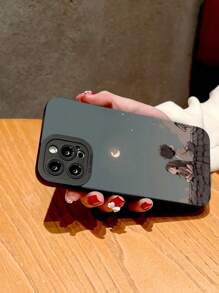 Funda de teléfono con diseño creativo de Noche Estrellada, compatible con iPhone 16 Pro Max/15 Pro/14 Plus/Serie iPhone, Galaxy S24 Ultra/S23+/S22/S21, 1 pieza, absorción de impactos, antideslizante, diseño de moda