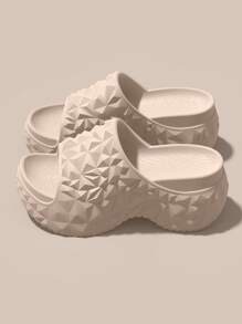 Ladies' EVA Slippers, Casual Style, Thick Sole, Indoor And Outdoor Beach Shoes - Khaki - View 2