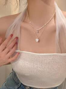 1pc Stainless Steel Butterfly Pendant Necklace, Suitable For Daily Wear