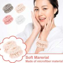 2 件装洗脸腕带吸水运动汗水擦拭手环发带防潮袖套护腕 - 彩色 - 查看 5