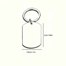 1pc Stainless Steel Dog Tag Keychain, Customizable Photo Print, Gifts For Mother/Father's Day