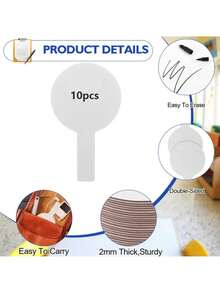 Bộ 10 bảng viết hai mặt, bảng trắng để bàn tại nhà, bảng vẽ, bảng trắng cầm tay có thể xóa được, biển báo họp văn phòng, đồ dùng học tập - Nhiều màu - Xem 4