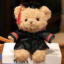 Un regalo de graduación de PhD de 23 cm/9,05 pulgadas, un suave y adorable oso de peluche de graduación PhD con traje académico, un muñeco interesante para la temporada de graduación, un recuerdo creativo para estudiantes de PhD y un regalo de graduación para tutores y compañeros de clase con un deseo de graduación