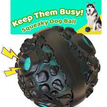 Dog Ball For Aggressive Chewers - Interactive Dog Toy Balls Fun Squeaky Sound To Keep Them Busy, For Small Medium Large Breeds, Rubber Pet Chew Toys, As Seen On TV