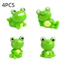 4pcs/Set Resin Fake Frog, Easter Bunny Figurine Ornaments, Suitable For Gardens, Home Decor, Outdoor Settings