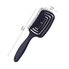 1 pièce Peigne de coiffure avec des côtes ajourées, peigne en nylon pour les moustiques, peigne carré à bascule, grand peigne incurvé. Convient pour démêler les cheveux et résoudre divers problèmes capillaires. Peut également être offert comme cadeau pour la mère, la petite amie, les amis ou le patron pour diverses occasions