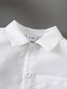 男婴时尚休闲白色 Polo 衫，百搭且 - 白色 - 查看 3