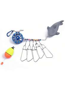 Goture Fish Stringer With Reel Steel Wire Float Fishing Stringer With 5/10 Stainless Steel Snaps Fish Lock, Fish Stringer, Foam Fishing Float, Lures, Baits, Ice Spearing - Multicolor - View 11