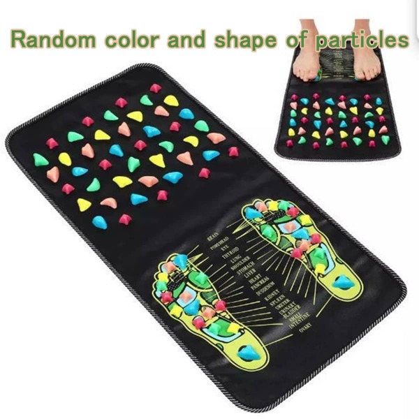 Tapete de Massagem para os Pés similar a Seixos de Material PP - Cobertor de Acupressão Relaxante para Caminhada para Fitness e Treinamento