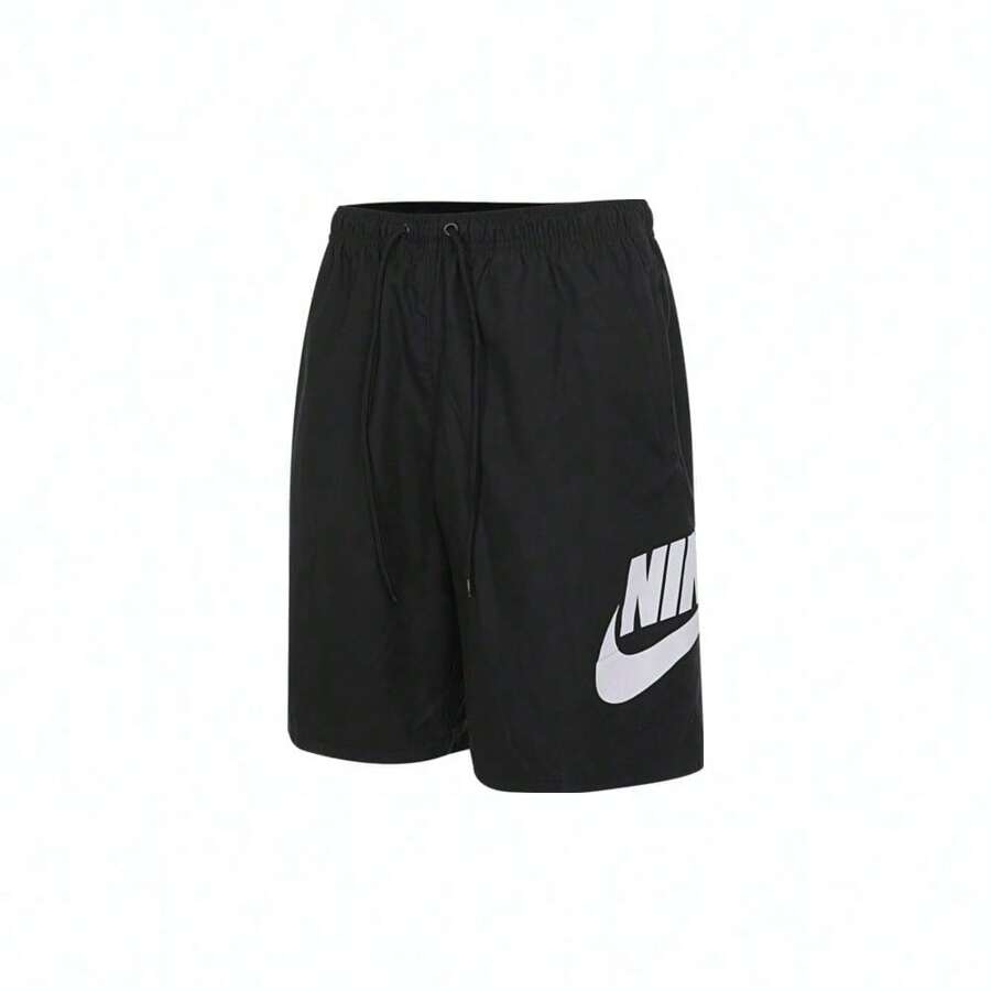 男子 Nike Club 图案印花短款梭织短裤 FN3304-010 - 黑色 - 查看 1