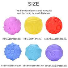 6pcs/Set Baby Sensory Balls, Colorful Soft Tactile Balls Toys, Infants Texture Grasping Ball, PVC Material, Birthday/Holiday Gift