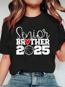 Senior Basketball Brother 2025 Class Of 2025 Graduation Smart Casual/Street Style Women's Clothing