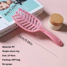 1 pièce Peigne de coiffure avec des côtes ajourées, peigne en nylon pour les moustiques, peigne carré à bascule, grand peigne incurvé. Convient pour démêler les cheveux et résoudre divers problèmes capillaires. Peut également être offert comme cadeau pour la mère, la petite amie, les amis ou le patron pour diverses occasions