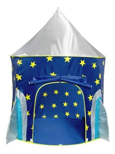 Casita Para Niñ@s, Casa De Campaña Para acampar y Jugar En Forma de Castillo Cohete