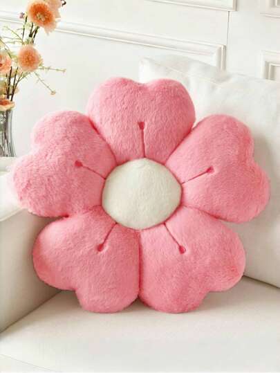 Christmas Decorative Pillows, Adorable Daisy Flower Cushions, Soft Faux Rabbit Fur Pillows For Sofas, Bedrooms, And Living Rooms,Perfect For Christmas And New Year Home Decor,A Wonderful Christmas Gift For Family And Friends