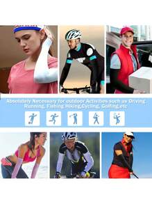 1 paire de manchettes de protection anti-UV unisexe, manches respirantes pour dames, gants de protection solaire pour l'extérieur, rétractables, parfaits pour l'été, s'assortissent à divers vêtements