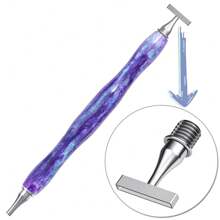 New Ergonomic Resin Diamond Painting Pen With Thin Threaded Stainless Steel Tip, Suitable As 5D Square/Round Diamond Painting Tools Accessory - Multicolor - View 11