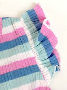 Balabala Strickkleid für junge Mädchen, gestreiftes ärmelloses Prinzessinnenkleid