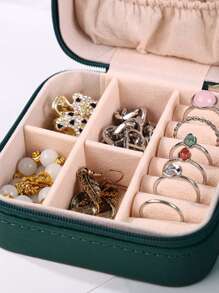 1 multifunctionele sieradendoos, afneembare sieradenopbergdoos, ritsvak in ins-stijl, sieradenstandaard voor ringen, oorbellen, kettingen en lippenstiften, zomerreizen, vakantiebadkamerdecoratie, make-up organizer, badkameraccessoires, terug naar school