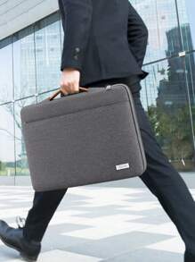 TECOOL Laptop Sleeve Case With Handle,Computer Bag For 13-16 Inch Notebook Chromebook Shockproof Waterproof Protective Laptop Case,Dark Grey