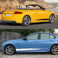 Car Side Door Sticker Stripes Exterior Vinyl Film Decor Decals Trims Auto Tuning Accessories For Audi TT 8N MK1 MK2 8J Coupe MK3 8S Roadster TFSI