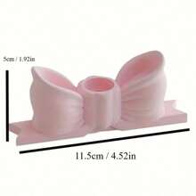 Suport pentru lumânări cu fundă roz, centre de masă cu fundă pentru decorarea nunții, sfeșnic lung pentru lumânări, suport pentru lumânări din gips stil Ins, centru de piesă decorativ pentru candelabre pentru petrecere de masă de nuntă