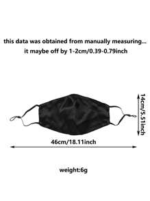 1pc Custom Soft, Breathable All-Season Anti-Dust & Windproof Face Mask - Black - View 5