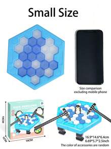 1 Set de juguetes rompehielos de rescate de pequeños pingüinos de colores aleatorios, juego de rompecabezas y entrenamiento del pensamiento para niños y padres e hijos - Azul - Ver 7