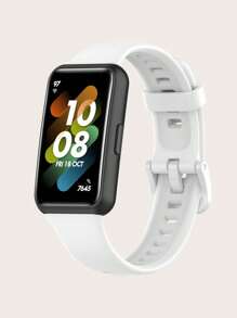 1pc Casual Solid Color Detachable Silicone Smart Band Strap Compatible With Huawei Band 7 - Band 7 - View 6
