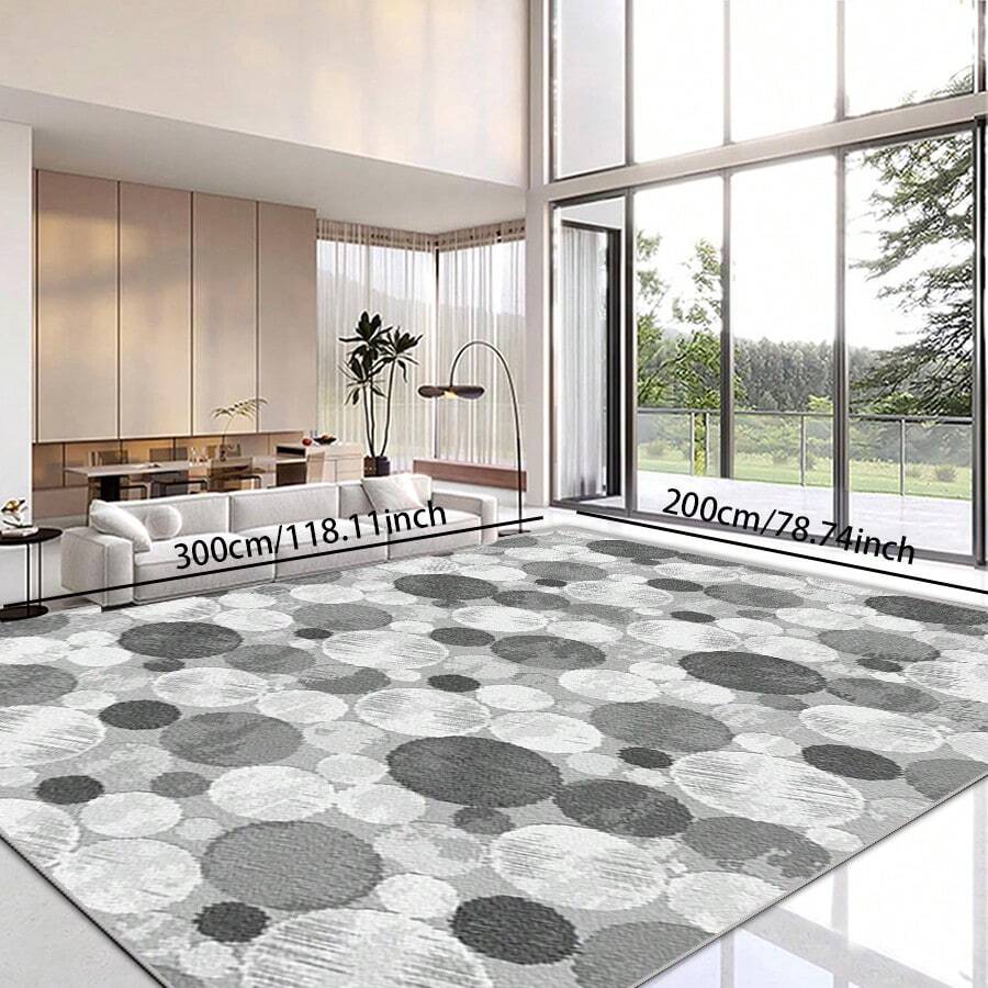 [700g/㎡ 水晶天鹅绒] 1 块现代奢华几何地毯，可机洗，防褪色，防滑，适合节日和任何空间，包括酒店、办公室、沙发、床边、厨房、洗衣房、走廊、门廊、入口、楼梯母亲节 - 彩色 - 查看 1