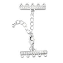 1 套镀金金属连接器，带锆石，配龙虾扣，优雅的项链和手链连接器