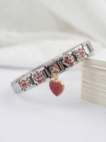 1 Pc Cross Border Popular Pentagram Elastic Bracelet DIY Italian Module Splicing Bracelet - Silver - View 42