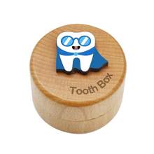 1 Pc Customized Tooth Fairy Box, Personalized Name Carved Wooden Box Tooth Keepsake Storage Box Gift For Boy Or Girl, Cute Lost Teeth Storage Tooth Box Tooth Dropped Tooth Keepsake Box Gift, Multi-Functional, Space-Saving, Reusable, Compact Exquisite - Multicolor - View 10