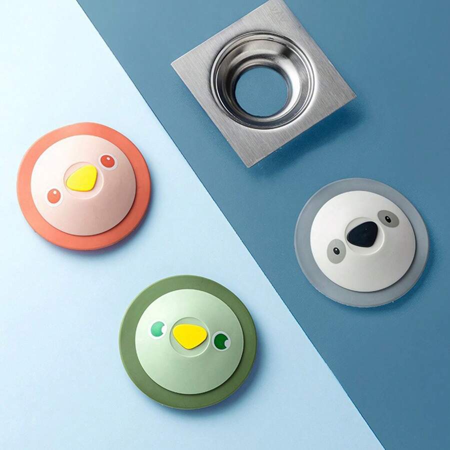3PCS Kitchen Sink Drain Anti Odor Pressing Cover, Sink Floor Drain Cover, Bathroom Sink Drain Anti Clogging Cover