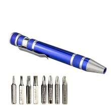 8-In-1 Aluminum Alloy Screwdriver Pen - Interchangeable Bits, Convenient For Repair And Disassembly - Multicolor - View 2