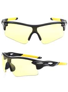 1 Pair Of Fashionable And Colorful Half Frame Outdoor Sports Goggles, Adult Windproof And Sand Proof Hiking Goggles, Mountain Bike Riding Goggles, Driving Goggles, Outdoor Bike Accessories, Fishing Goggles, Sports Outdoor Equipment, Riding Glasses - Multicolor - View 6