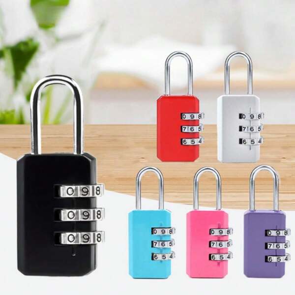1/3pcs/Color Alloy Small Hanging Digital Lock Password Padlock Anti-Theft Security Stationery Luggage Lock