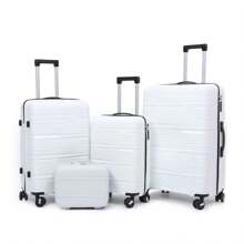 6pcs Set PP Zipper Fashion Travel Trolley Suitcase Unique Highly-Rated Luggage With Spinner Wheels + Travel Bag, Suitable For Teens, Casual Outdoor, Athletic, Vacation, Travel, Graduation Gifts, Birthday Outfit Accessories