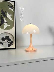LED Orange Home Decorative Table Lamp For Bedroom, Living Room, Birthday Gift, Restaurant, Office Decorative Lighting, Touch 3 Colours Light Change, Rechargeable Outdoor Camping, Easy To Carry.